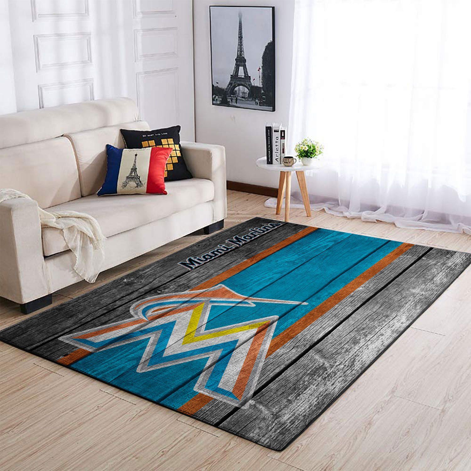 Miami Marlins Living Room Area Rug -  Chussin | Home Decor Easily