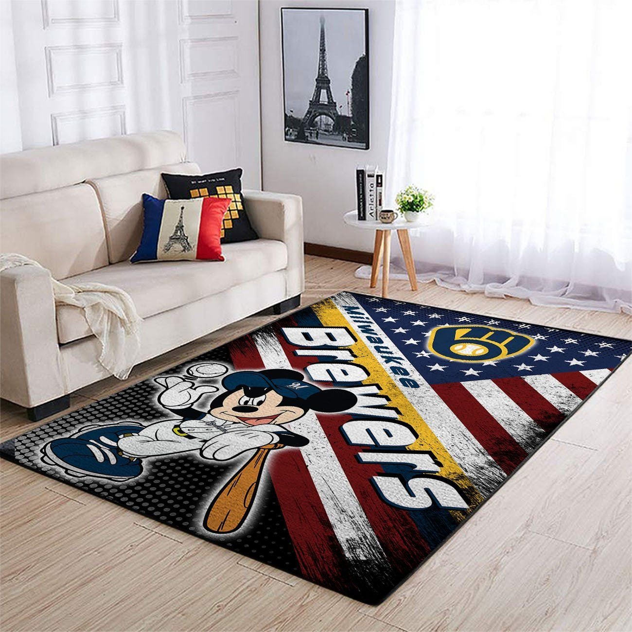 Milwaukee Brewers Living Room Area Rug -  Chussin | Home Decor Easily