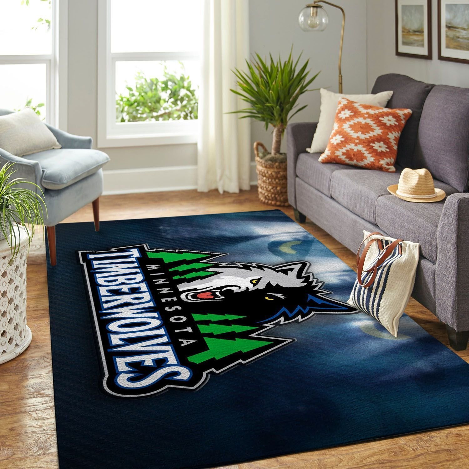 Minnesota Timberwolves Living Room Area Rug -  Chussin | Home Decor Easily