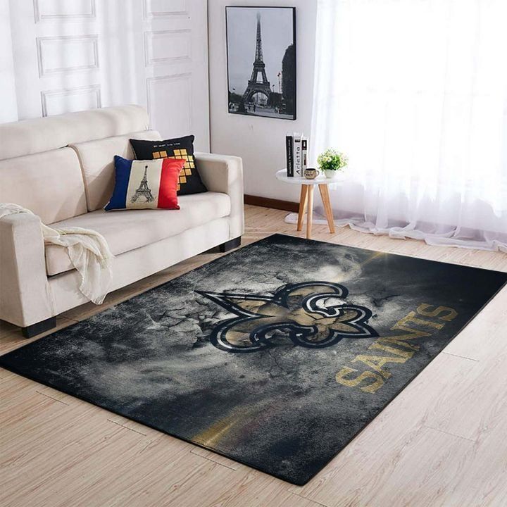 New Orleans Saints Living Room Area Rug -  Chussin | Home Decor Easily
