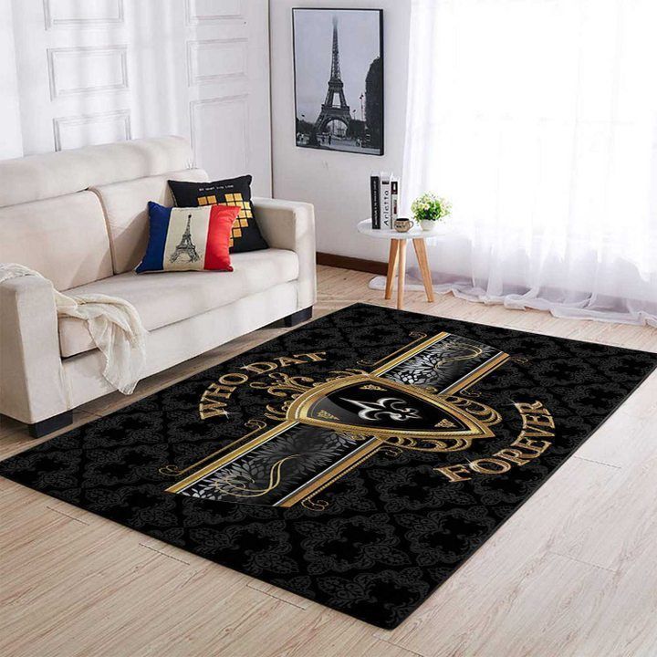 New Orleans Saints Living Room Area Rug -  Chussin | Home Decor Easily