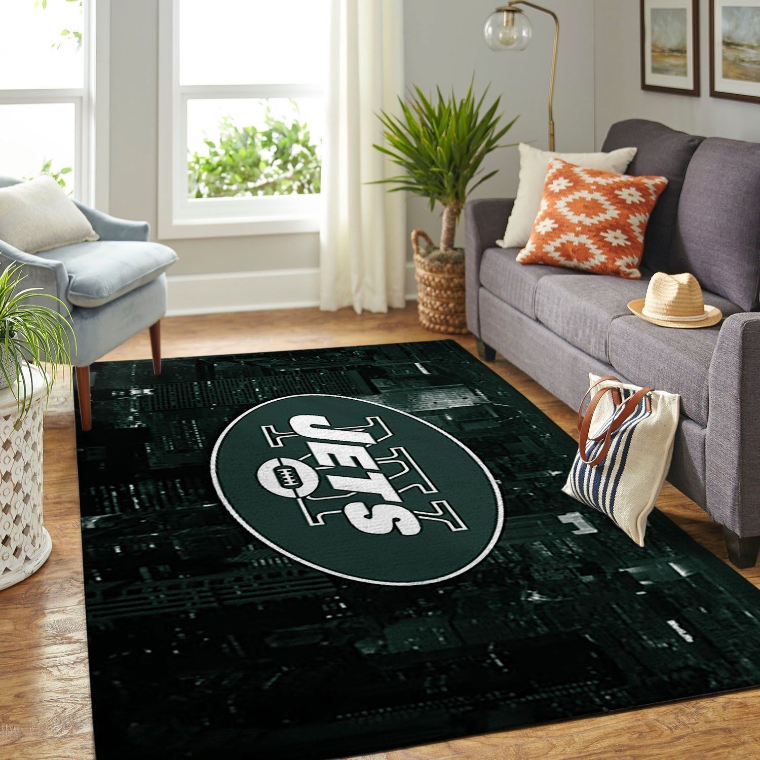 New York Jets Living Room Area Rug -  Chussin | Home Decor Easily