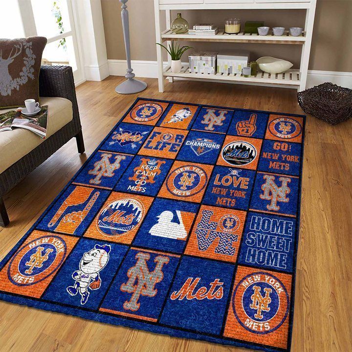 New York Mets Living Room Area Rug -  Chussin | Home Decor Easily