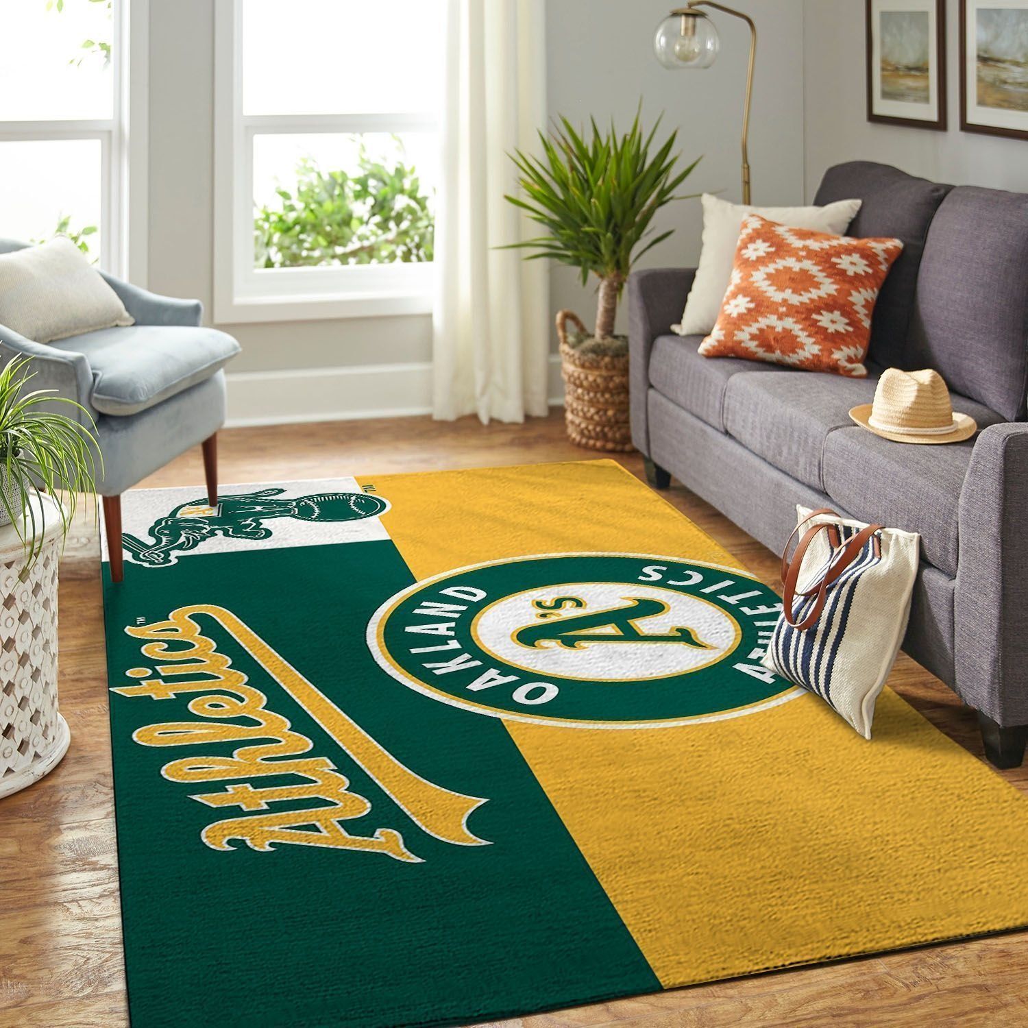 Oakland Athletics Living Room Area Rug - Chussin | Home Decor Easily