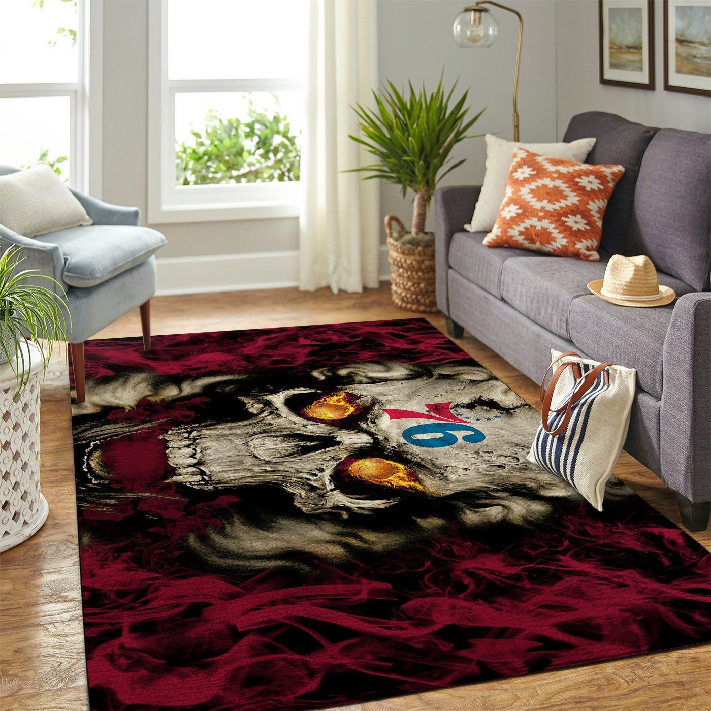 Philadelphia 76ers Living Room Area Rug -  Chussin | Home Decor Easily