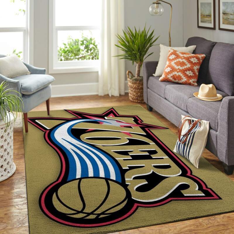 Philadelphia 76ers Living Room Area Rug - Chussin | Home Decor Easily