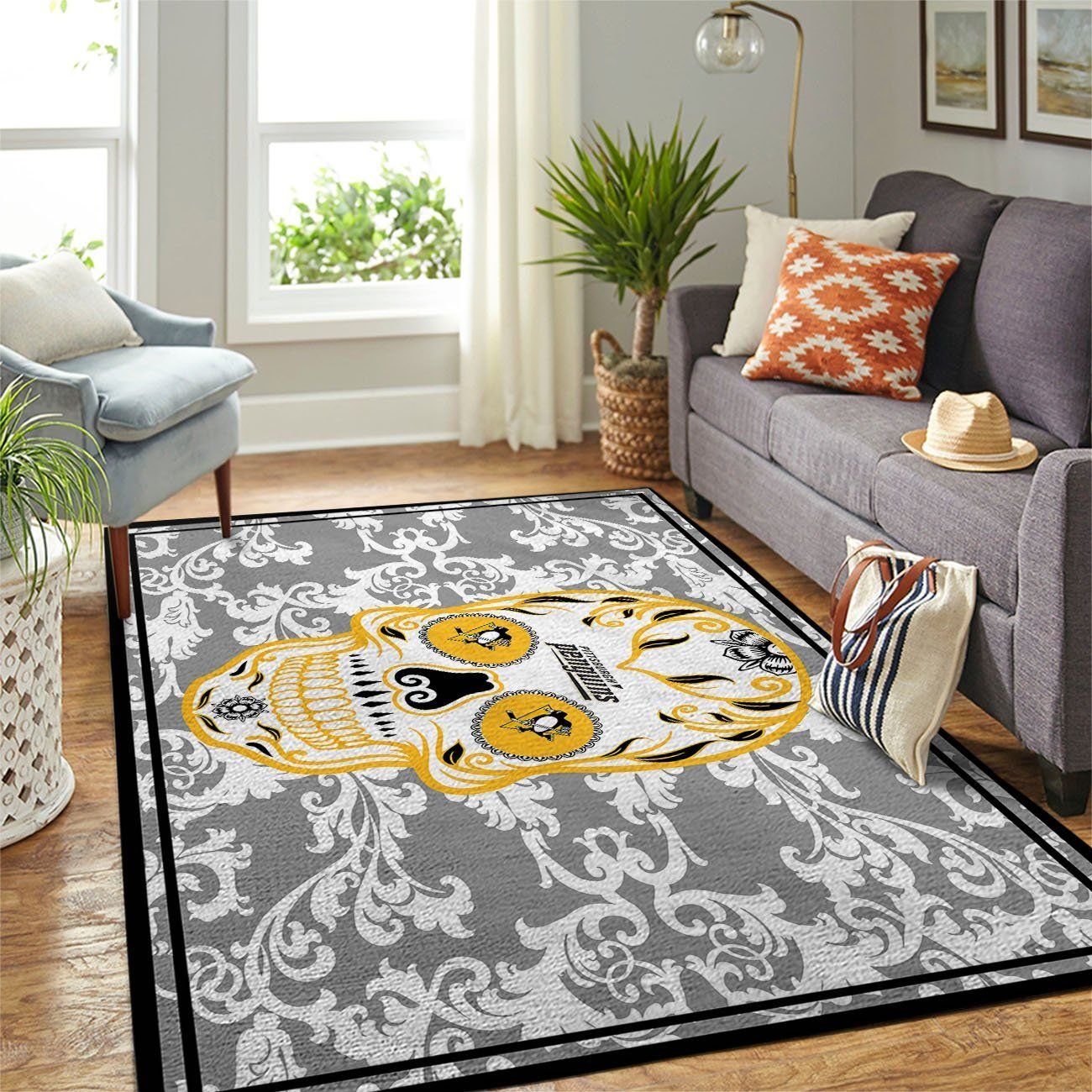 Pittsburgh Penguins Living Room Area Rug - Chussin | Home Decor Easily