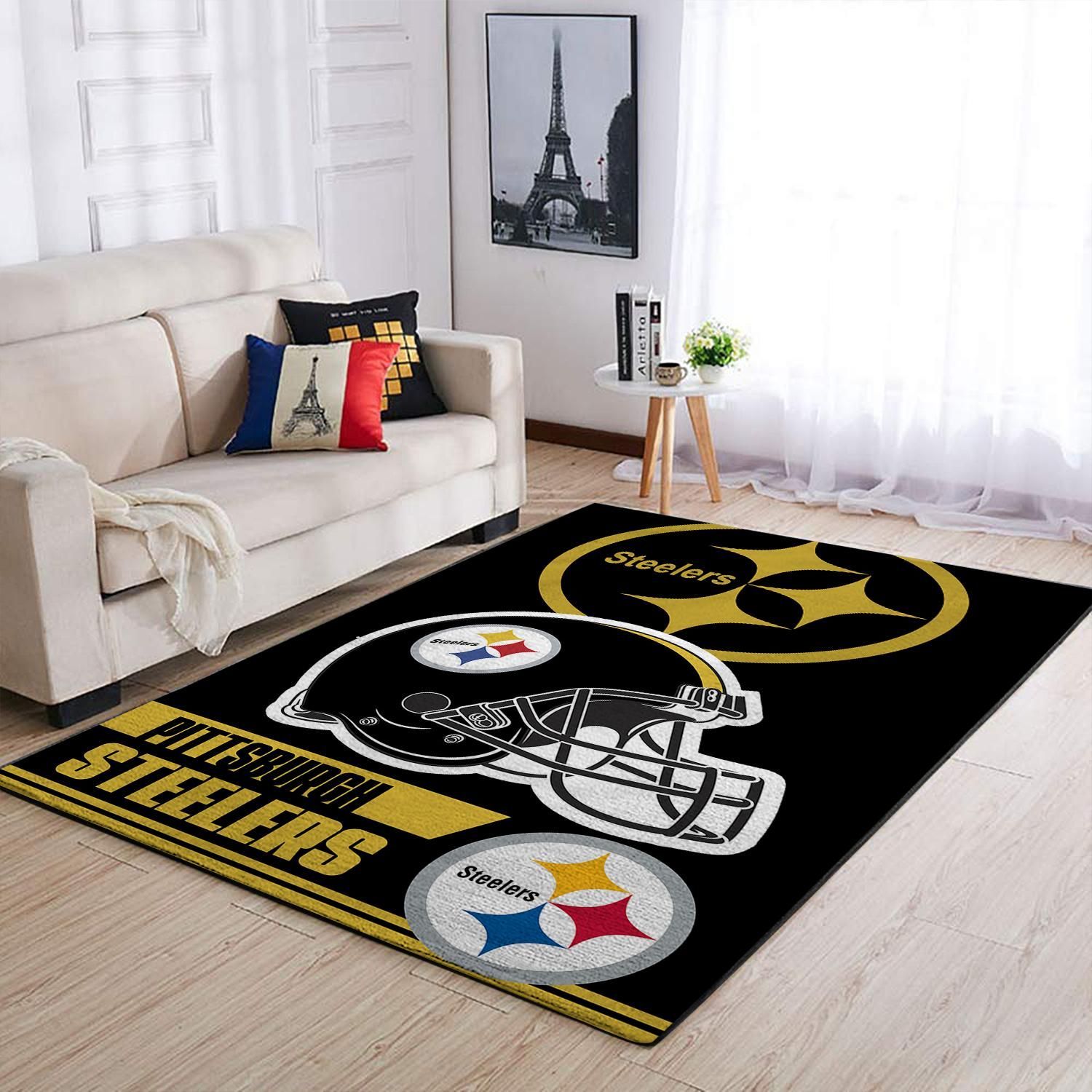 Pittsburgh Steelers Living Room Area Rug - Chussin | Home Decor Easily