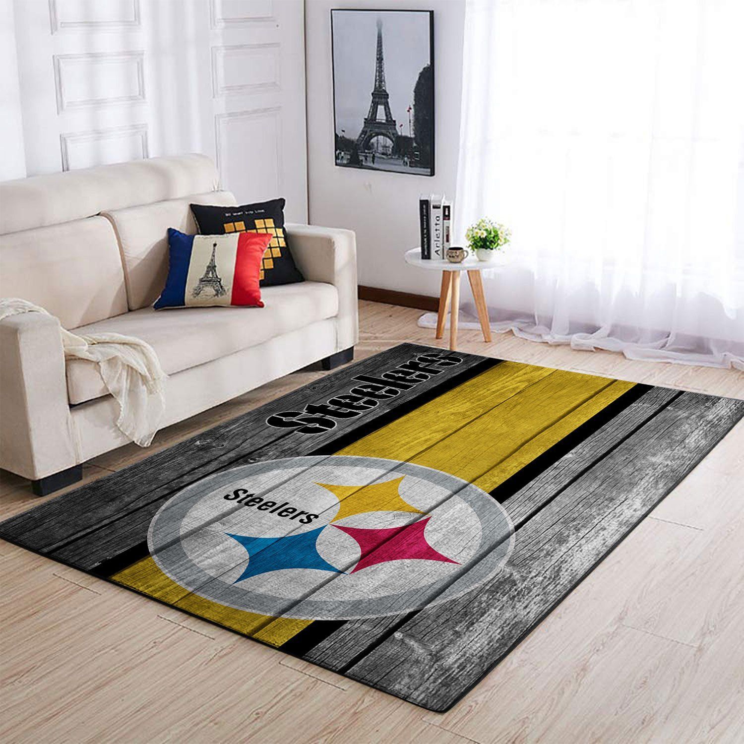 Pittsburgh Steelers Living Room Area Rug - Chussin | Home Decor Easily