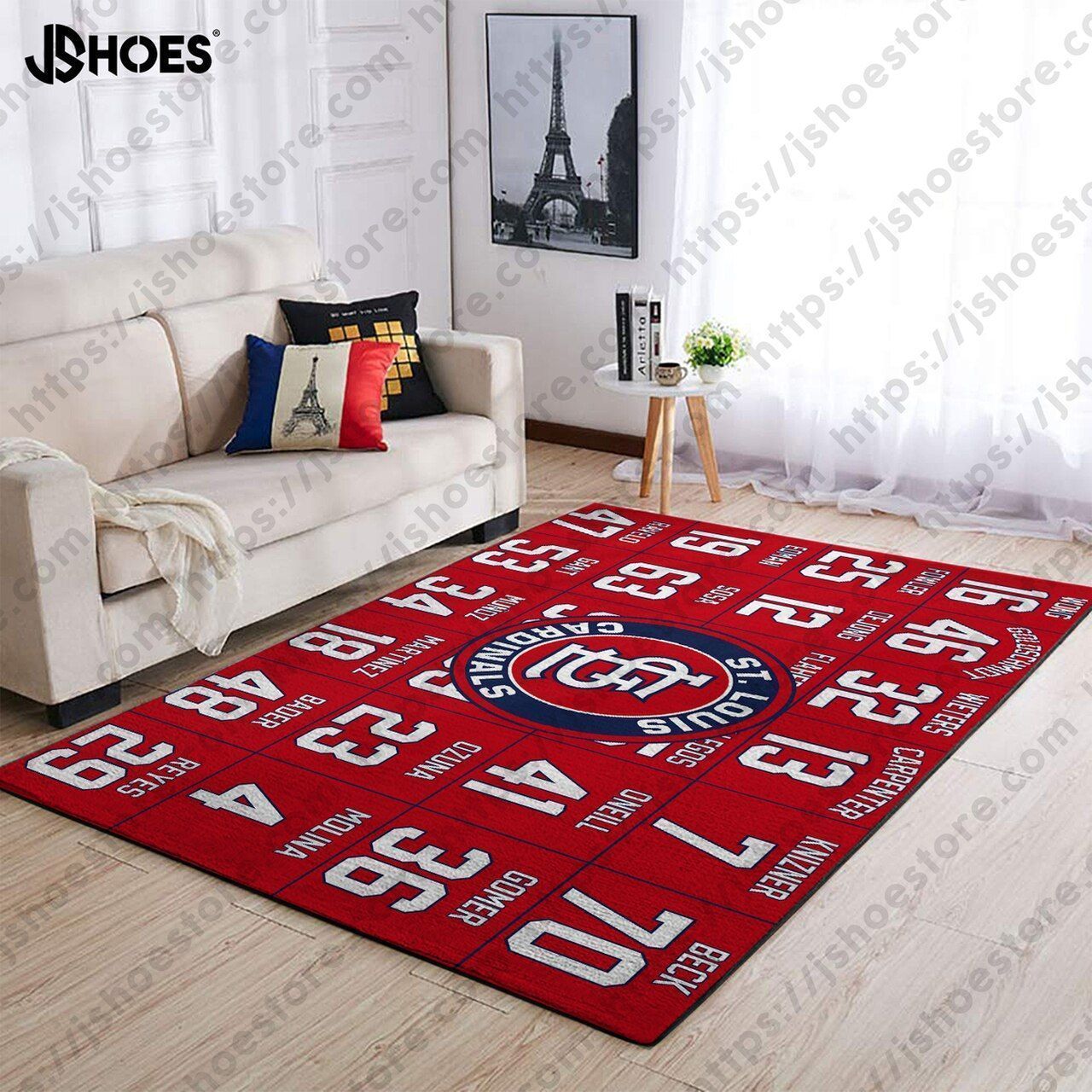St.louis Cardinals Living Room Area Rug - Chussin | Home Decor Easily