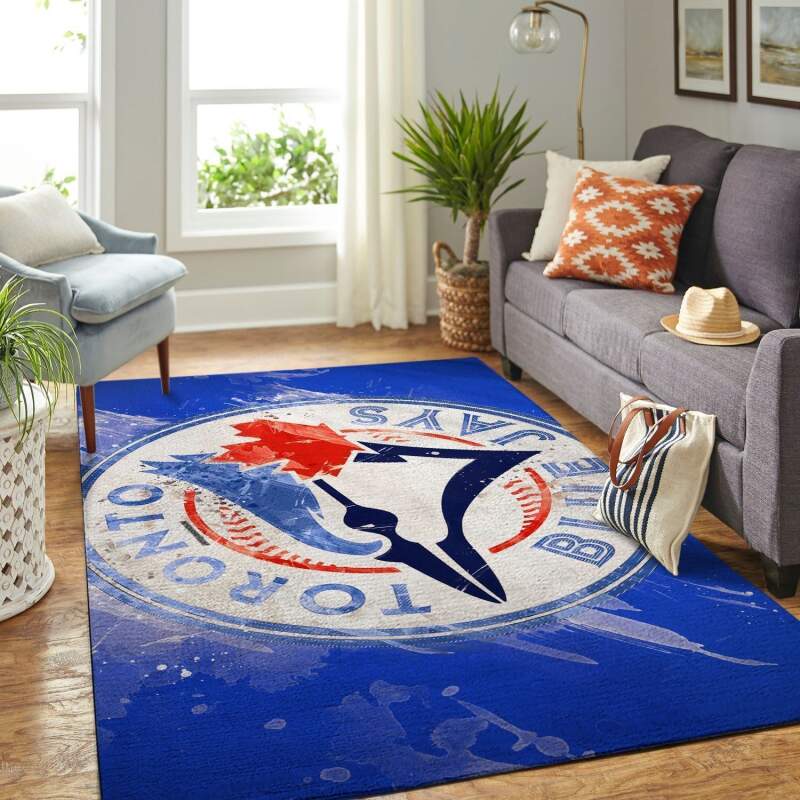 Toronto Blue Jays Living Room Area Rug - Chussin | Home Decor Easily