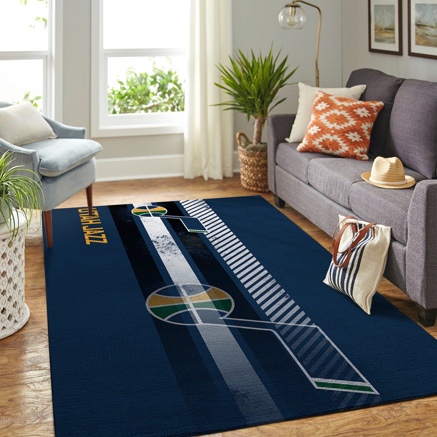 Utah Jazz Living Room Area Rug -  Chussin | Home Decor Easily