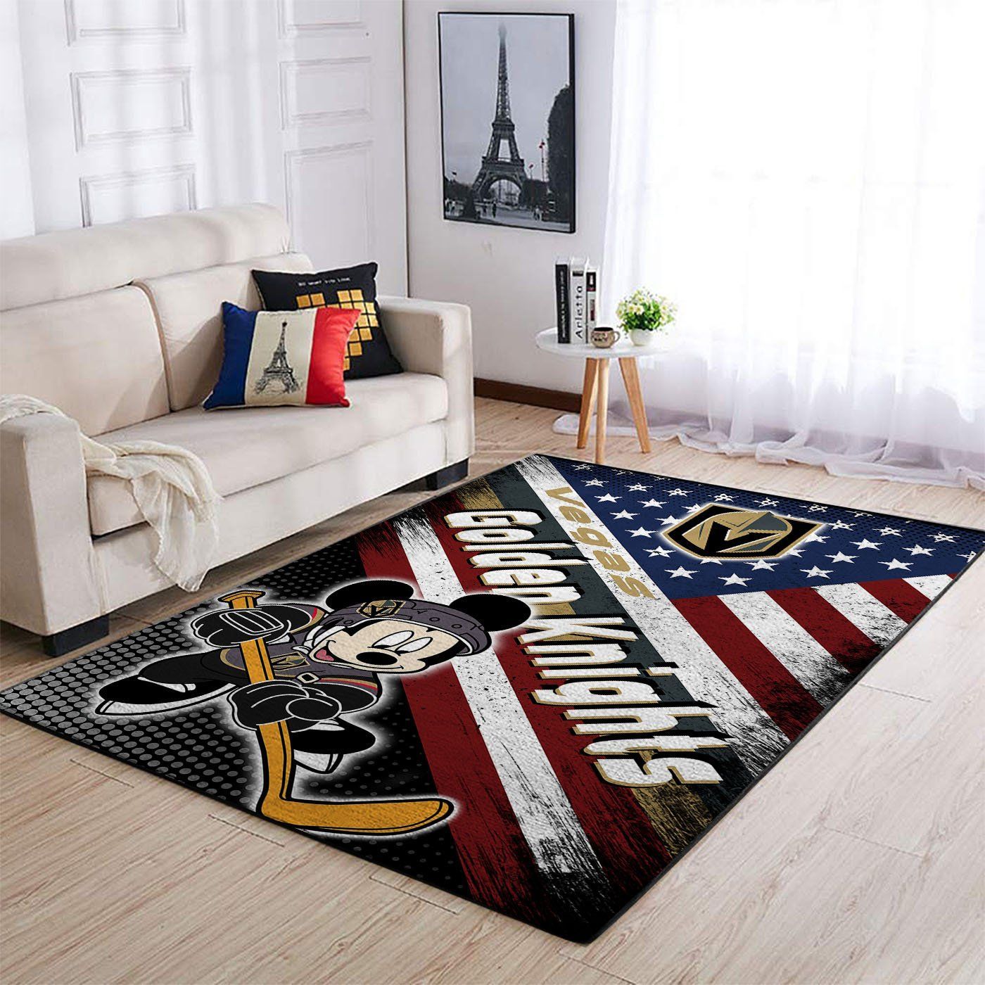 Vegas Golden Knights Living Room Area Rug -  Chussin | Home Decor Easily