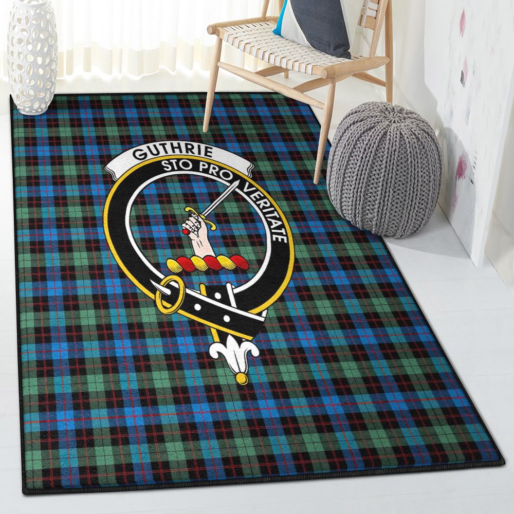 Ancient Large Rugs, Guthrie Ancient Tartan Clan Badge Rug  Chussin | Home Decor Easily