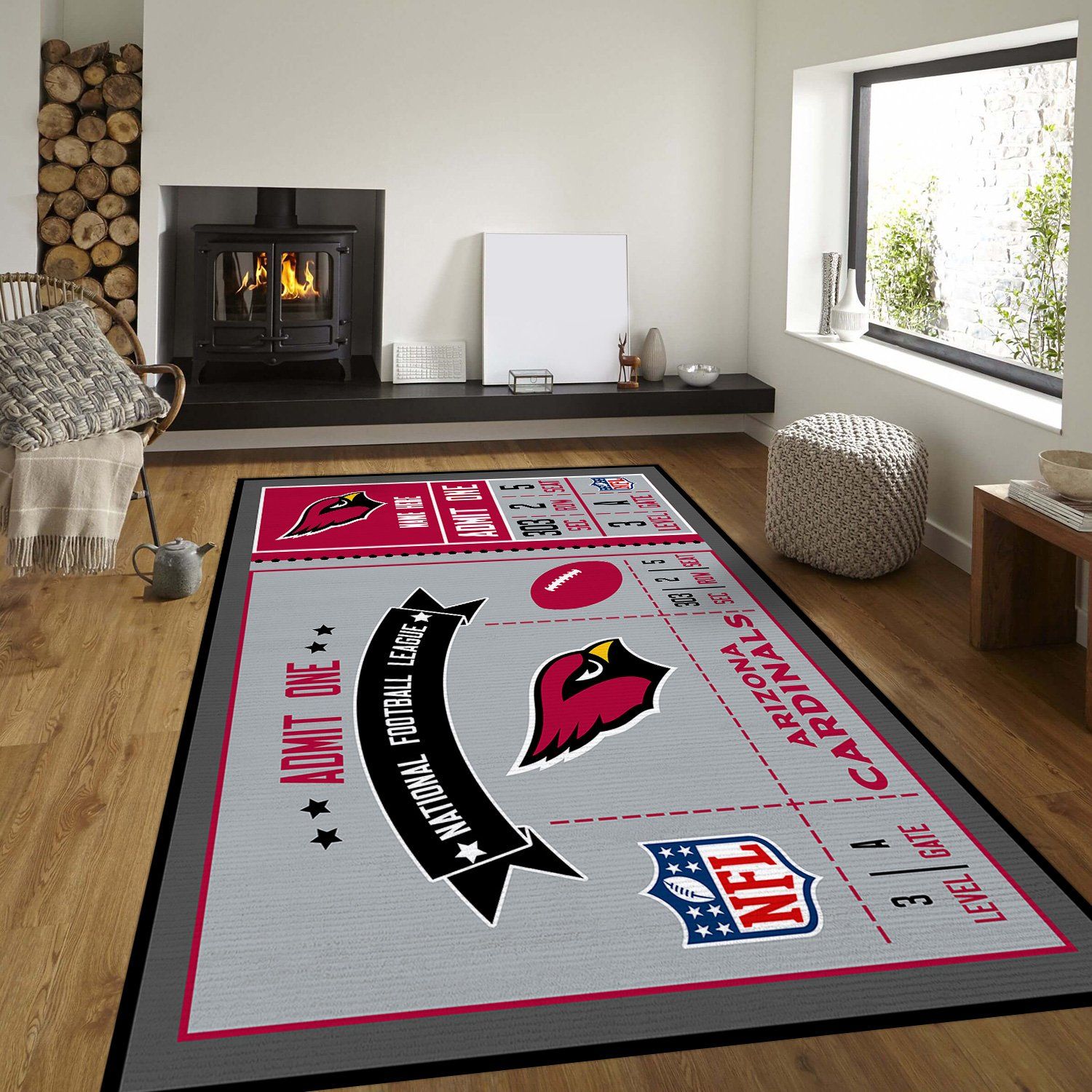 Arizona Cardinals Sport Rug – Custom Size And Printing - Chussin | Home Decor Easily