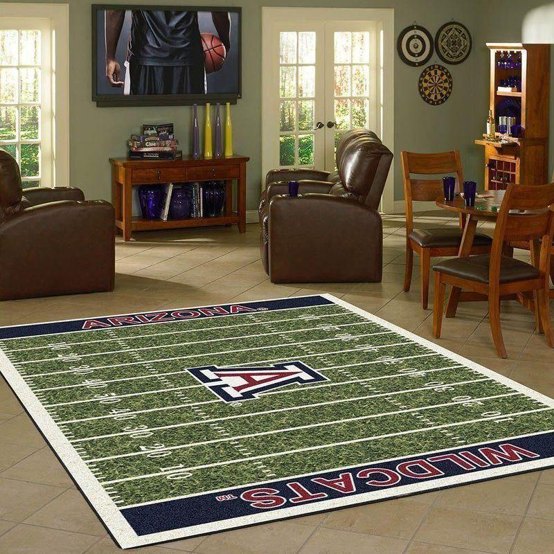 Arizona Wildcats Field Area Rugs Football Team Logo Rugs F102153 Chussin | Home Decor Easily