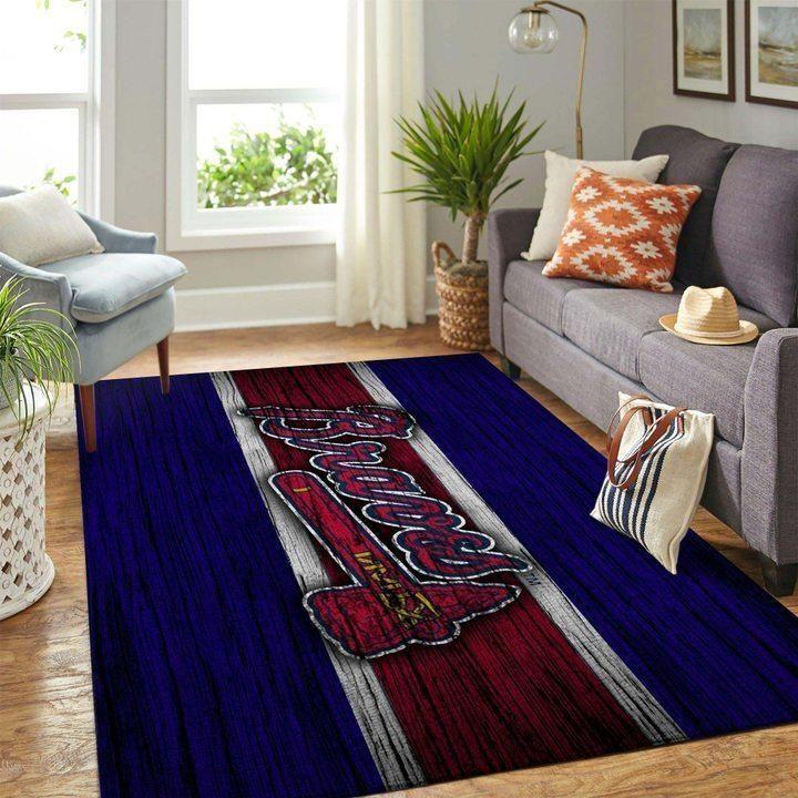 Atlanta Braves Area Rug Mlb Baseball Team Logo V3674 | Home Decor Easily