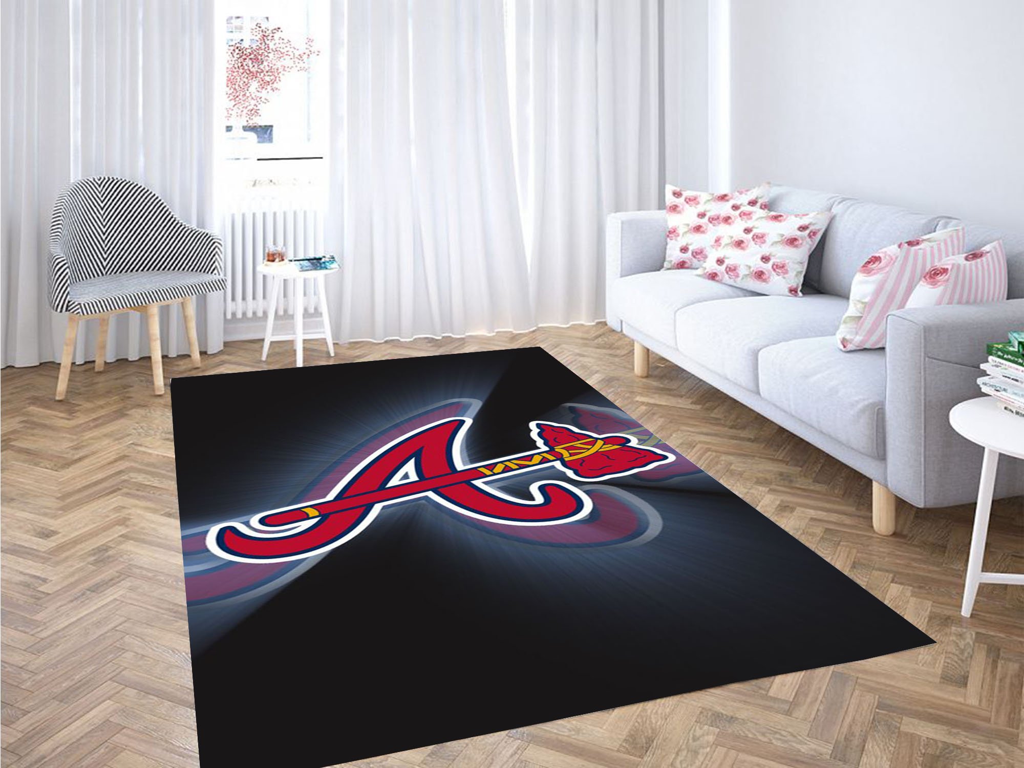 Atlanta Braves Carpet Rug - Chussin | Home Decor Easily