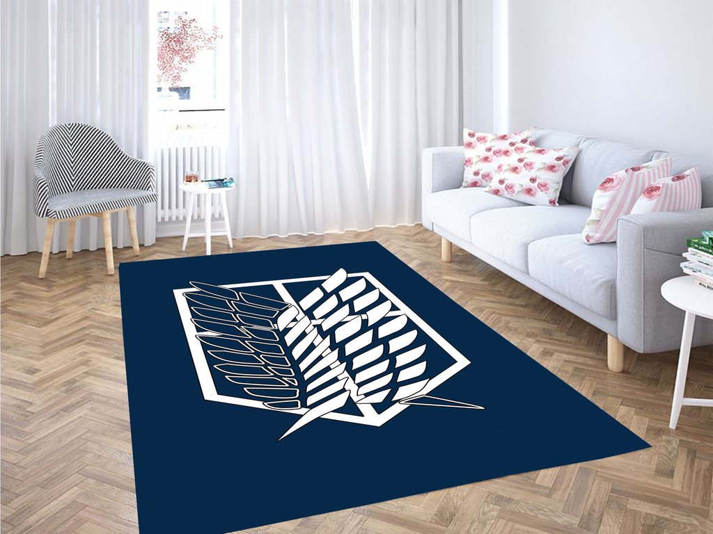 Attack On Titan Logo Living Room Modern Carpet Rug -  Chussin | Home Decor Easily