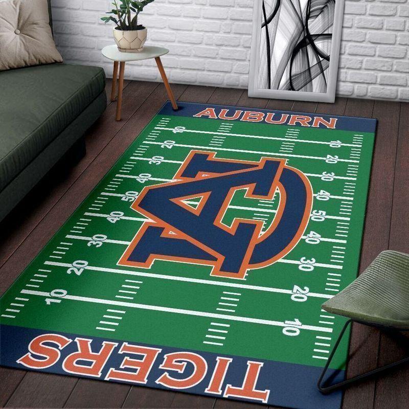 Auburn Tigers Field Area Rugs Football Team Logo Rugs F10218 Chussin | Home Decor Easily