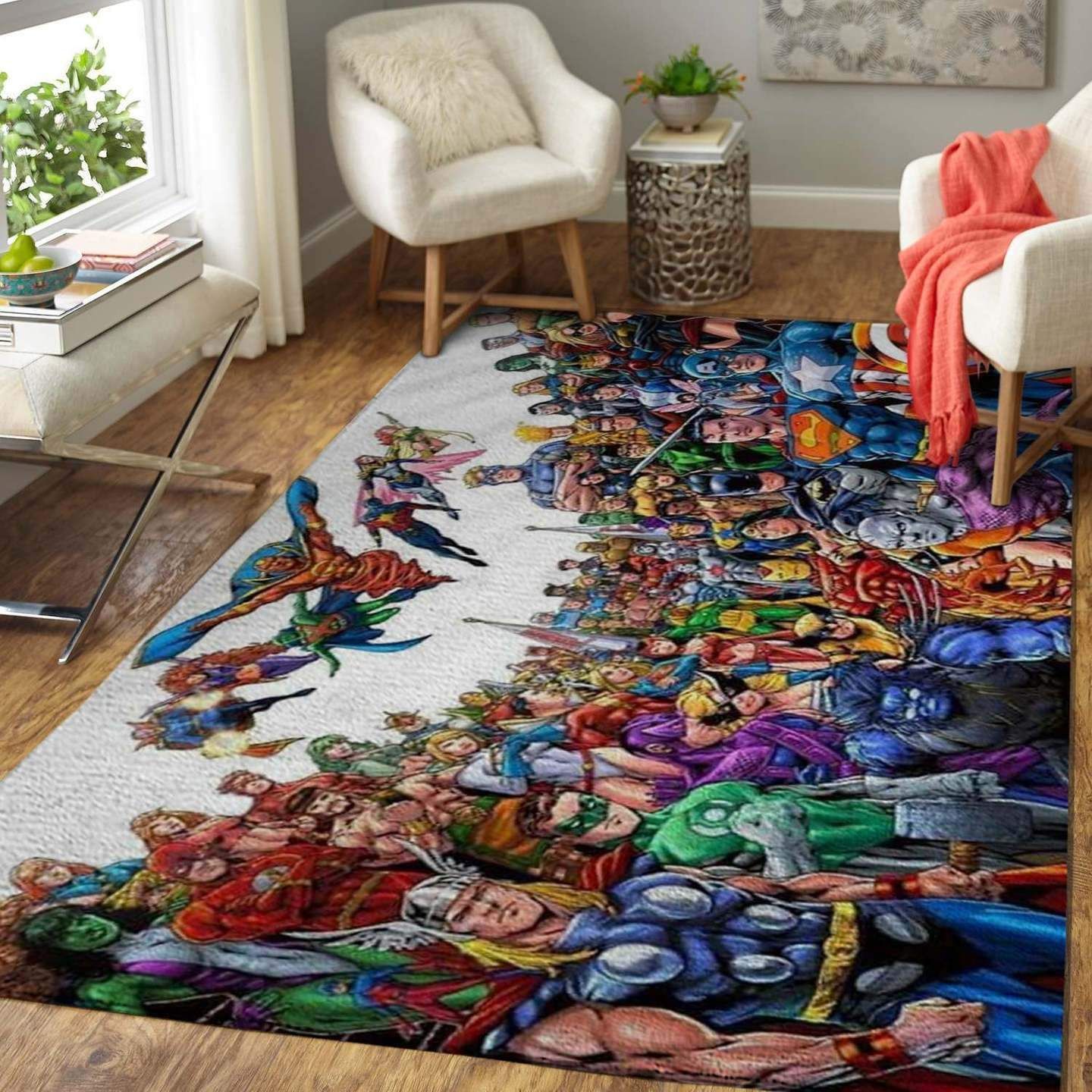 Avenger Endgame Captain America Iron Man Rug 02  Chussin | Home Decor Easily