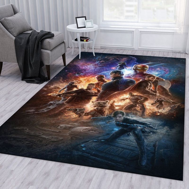 Avenger Marvel Superheroes Battle In Space Area Rug And  Chussin | Home Decor Easily
