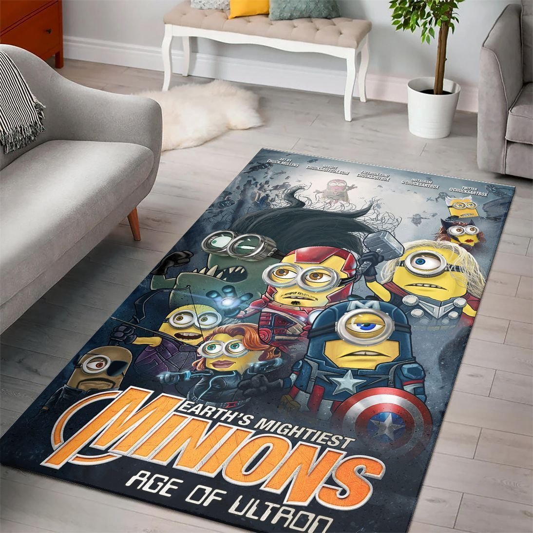 Avenger Minions Despicable Minions Cartoon Movies Area Rugs  Chussin | Home Decor Easily