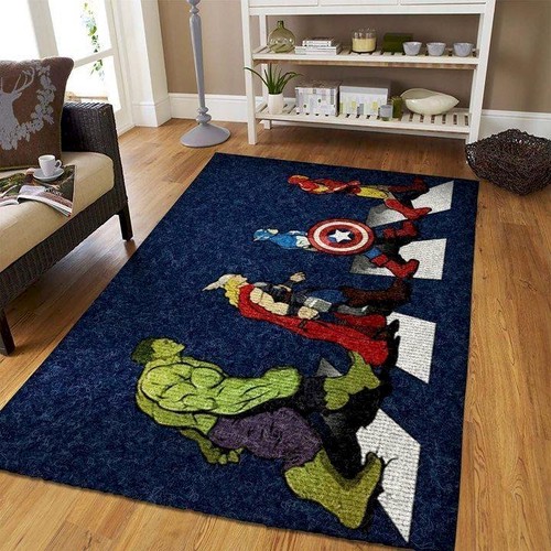 Avengers Walking The Street Area Rug Chussin | Home Decor Easily