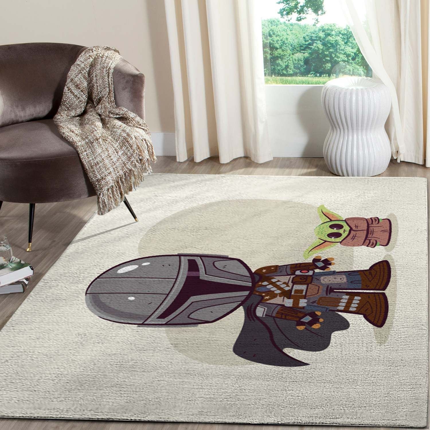 Baby Yoda Cute Star Wars Rugs – Custom Size And Printing - Chussin | Home Decor Easily