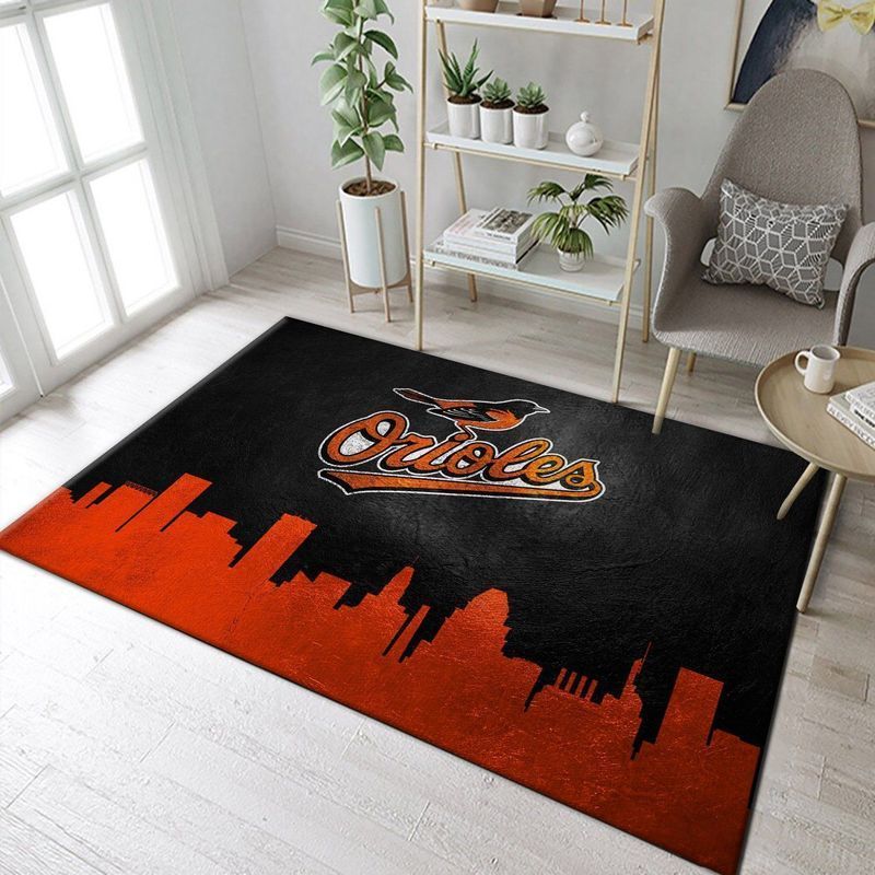 Baltimore Orioles Mlb 1 Area Rug And  Chussin | Home Decor Easily