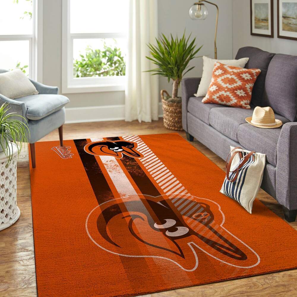 Baltimore Orioles Mlb Area Rugs Team Logo Sports  Chussin | Home Decor Easily