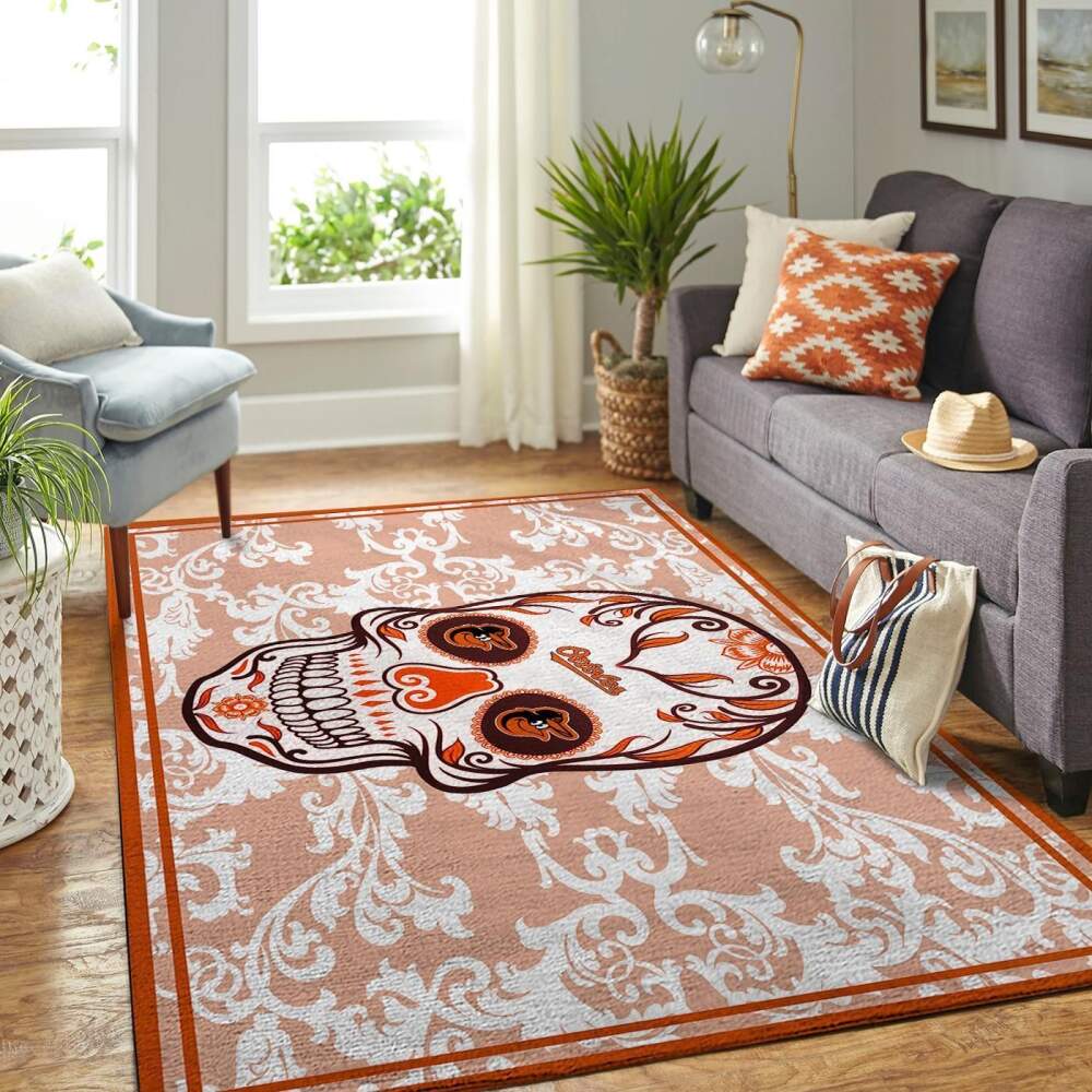 Baltimore Orioles Mlb Area Rugs Team Logo Skull Style Sports  Chussin | Home Decor Easily