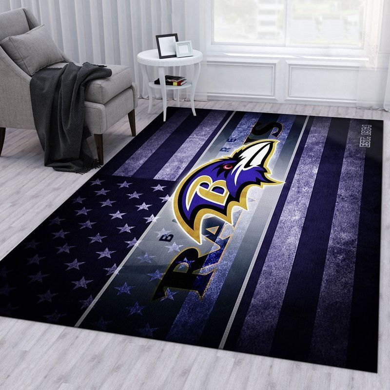 Baltimore Ravens Nfl 14 Area Rug And Chussin | Home Decor Easily