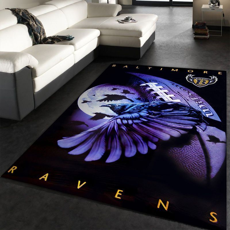 Baltimore Ravens Nfl 2 Area Rug And Chussin | Home Decor Easily