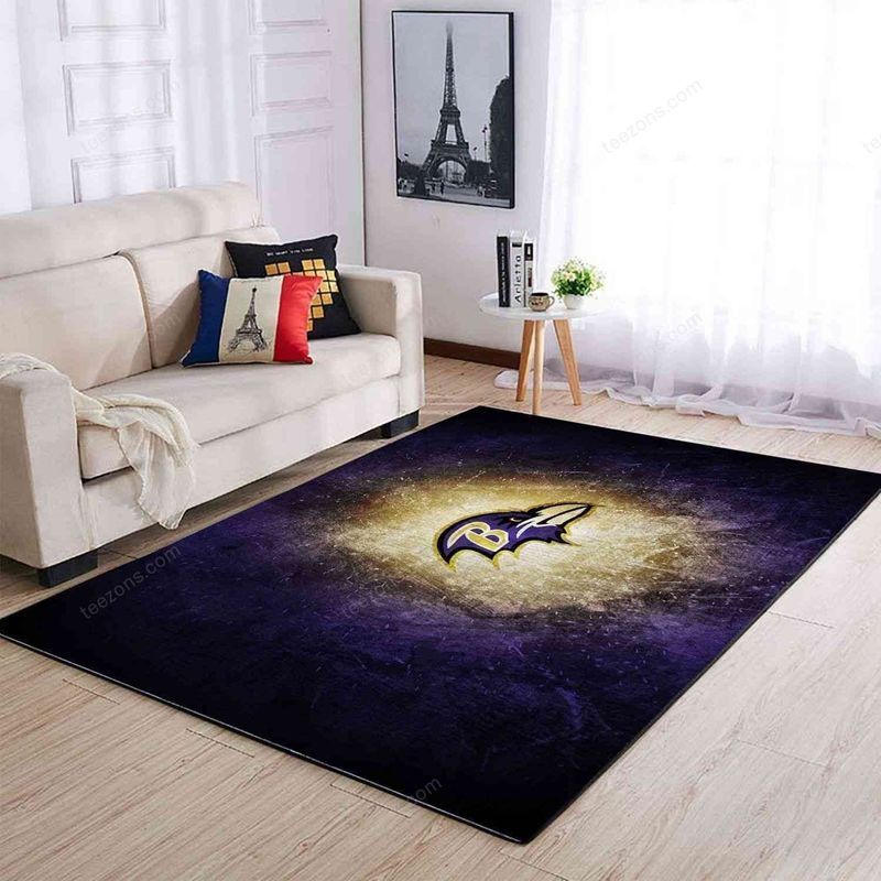 Baltimore Ravens Nfl 35 Area Rug And  Chussin | Home Decor Easily