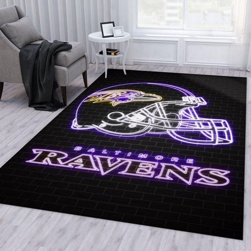 Baltimore Ravens Nfl 6 Area Rug And Chussin | Home Decor Easily