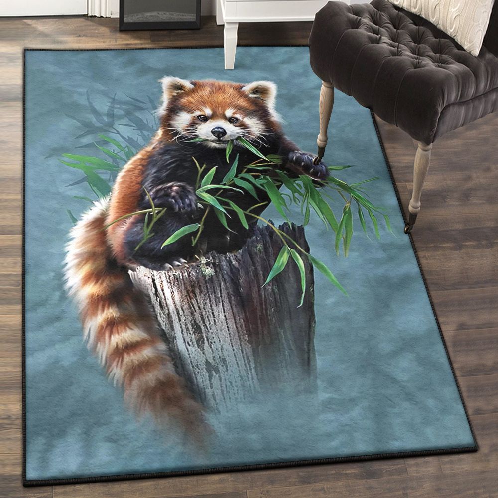 Bamboo Panda Art Deco Rug, Bamboo Red Panda Rug  Chussin | Home Decor Easily