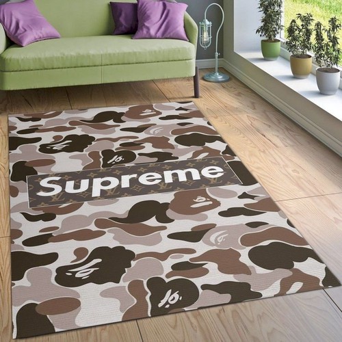 Bape Area Rug For Christmas; Fashion Brand Rug Family Chussin | Home Decor Easily