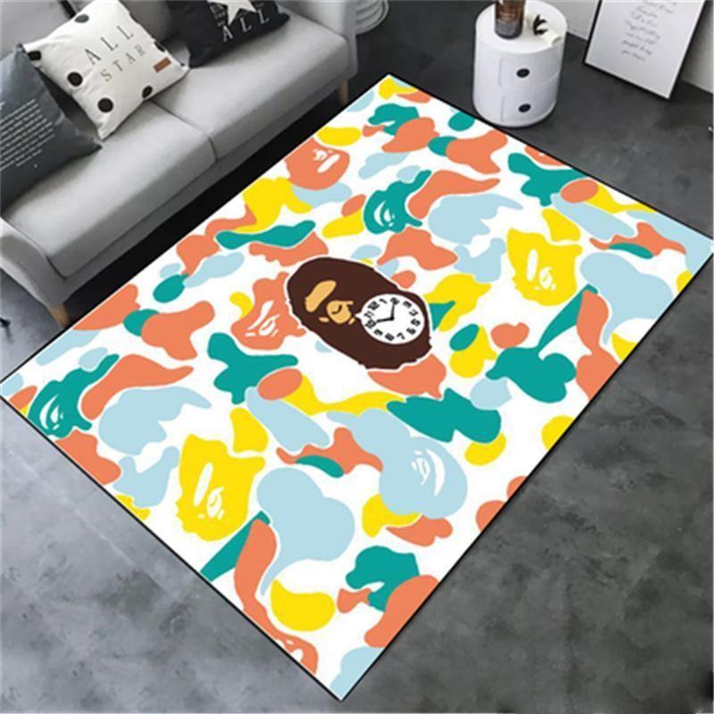 Bape Area Rug Hypebeast Luxurious Fashion Brand Logo V1411  Chussin | Home Decor Easily