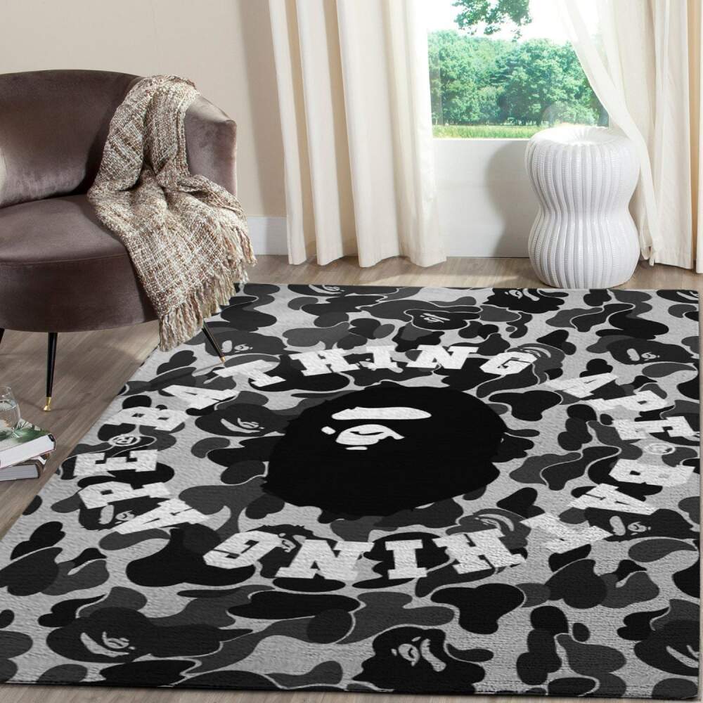 Bape Area Rug Hypebeast Fashion Brand V11225 | Home Decor Easily