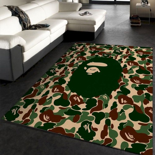 Bape Camo Monkey Hypebeast Rug Fashion Brand Rug Deco  Chussin | Home Decor Easily