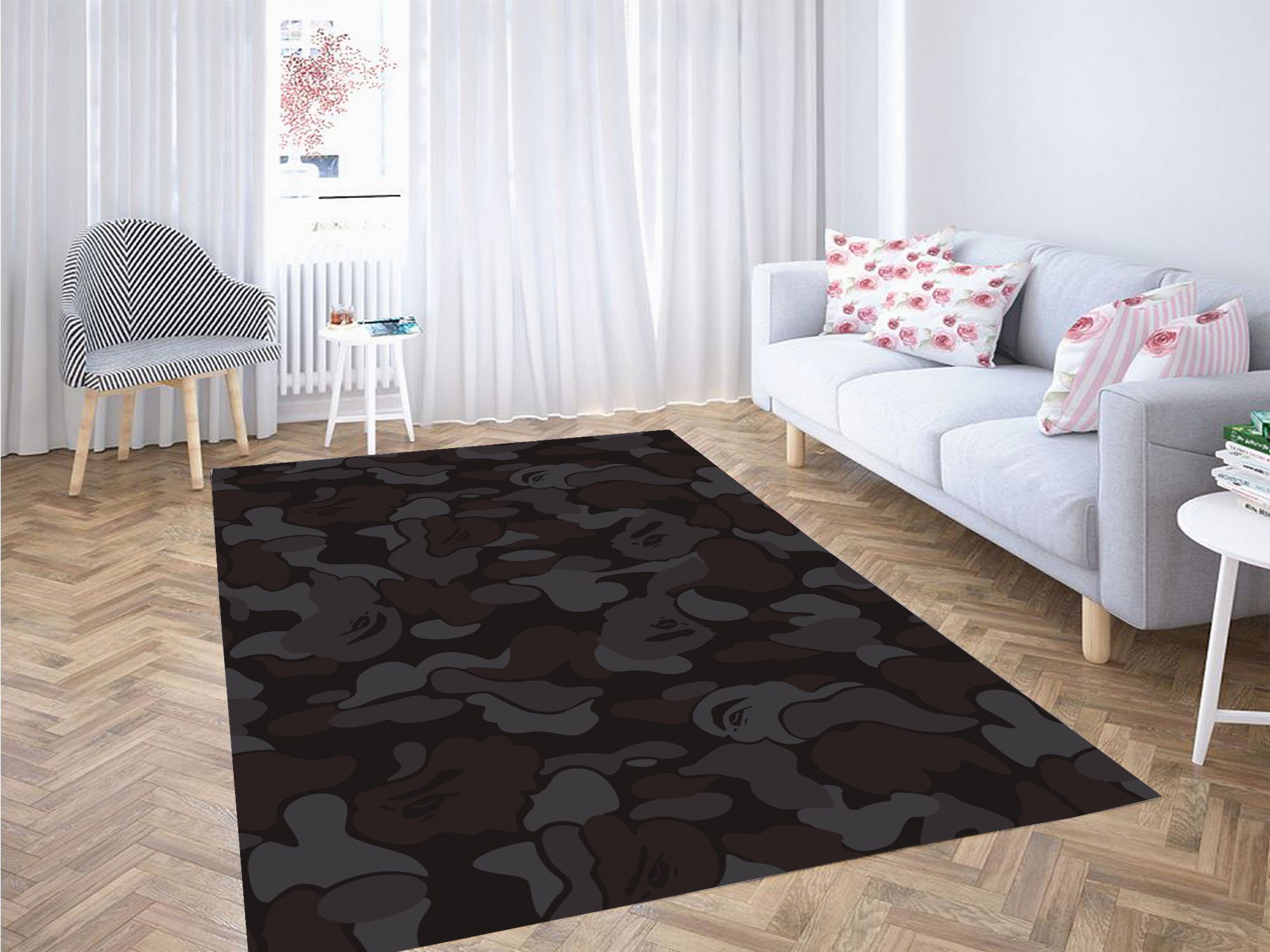 Bape One Tone Pattern Carpet Rug -  Chussin | Home Decor Easily