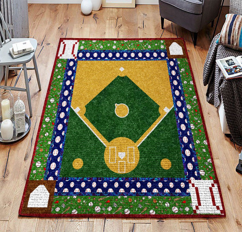 Baseball Rug Ccc19101615 Rug Area Rug  Chussin | Home Decor Easily
