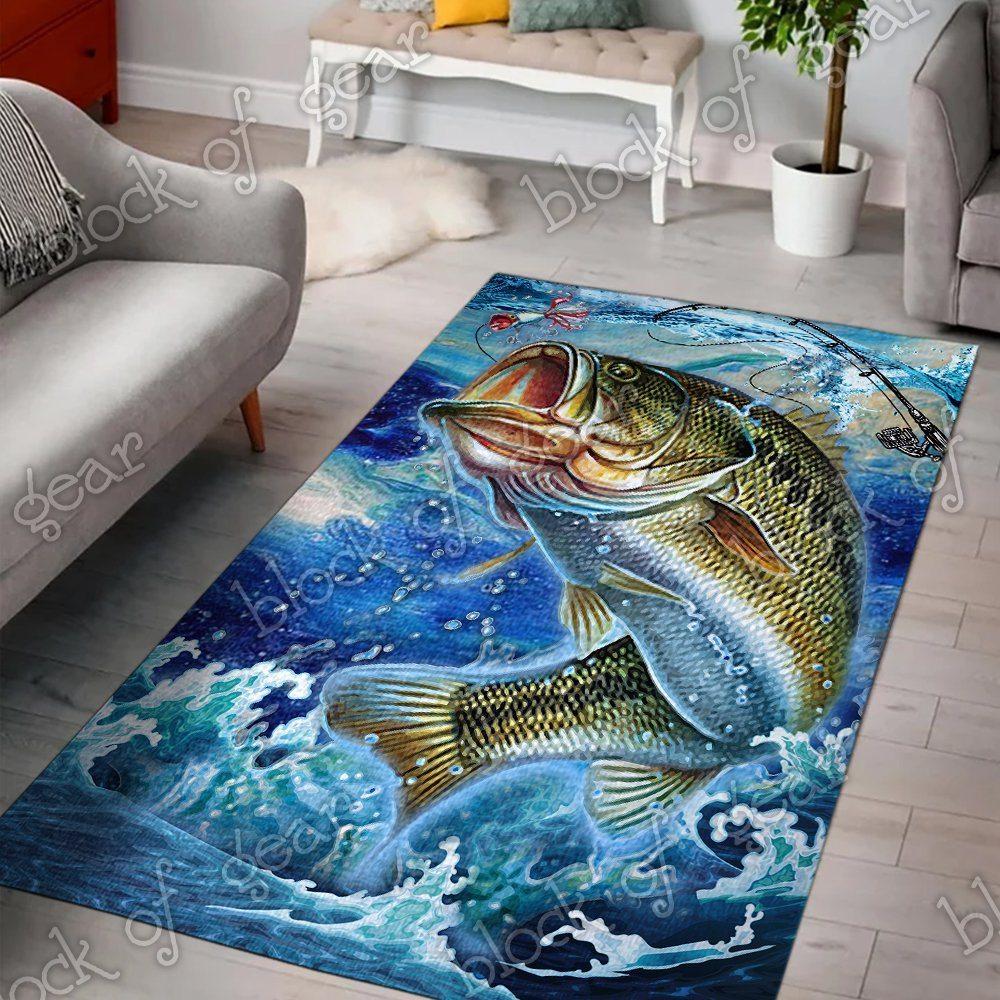 Bass Fishing Limited Edition Rug -  Chussin | Home Decor Easily