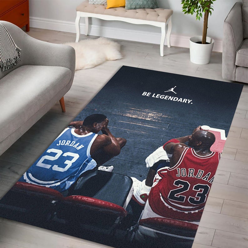 Bean Jordan Rug Professional Player Rug Basketball Legend Sport Chussin | Home Decor Easily