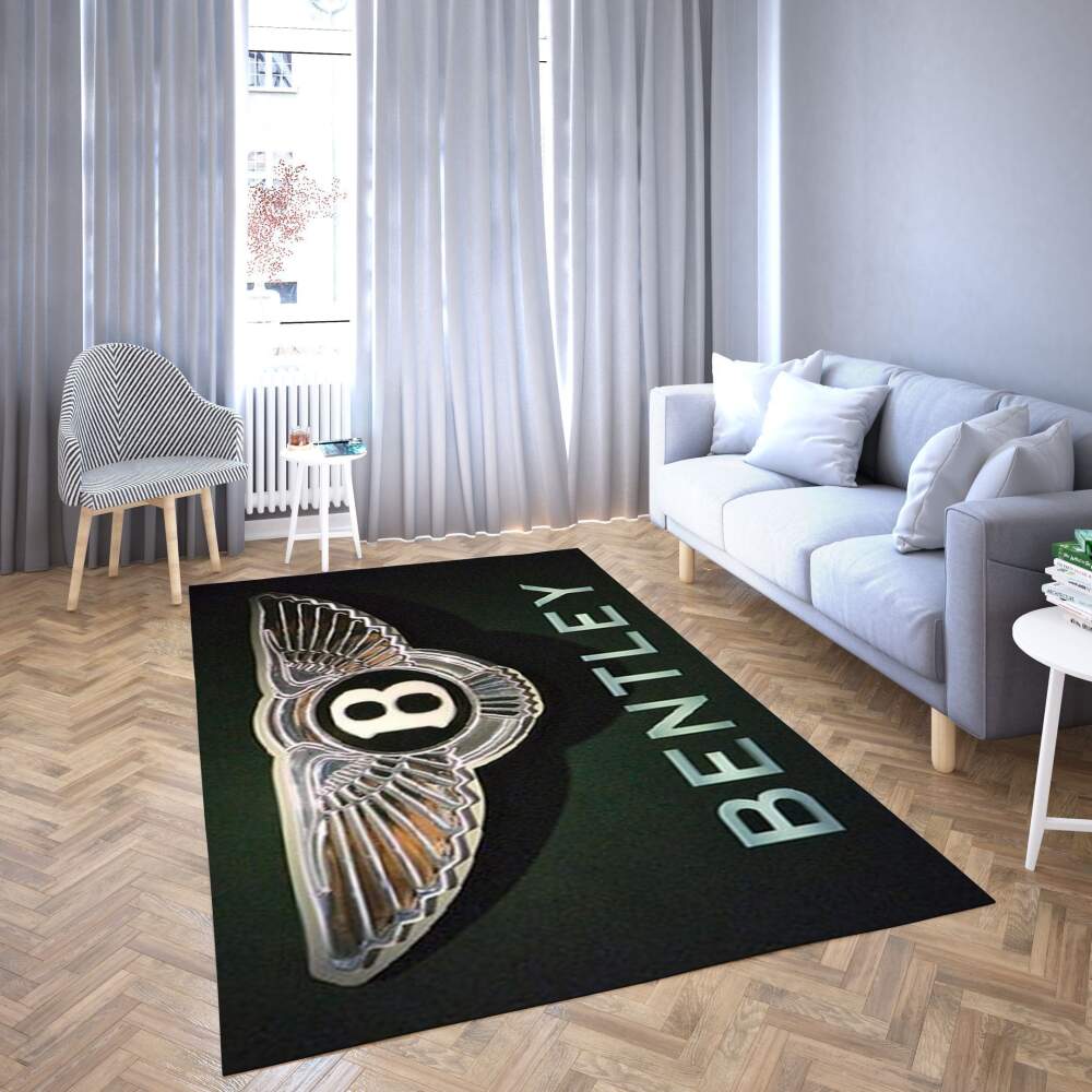 Bently Logo Area Rug Creative Chussin | Home Decor Easily