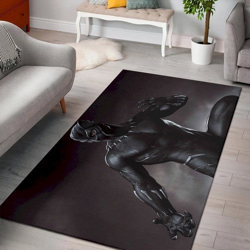 Black Panther Marvel Comics Black Panther Movie Rug V1  Chussin | Home Decor Easily