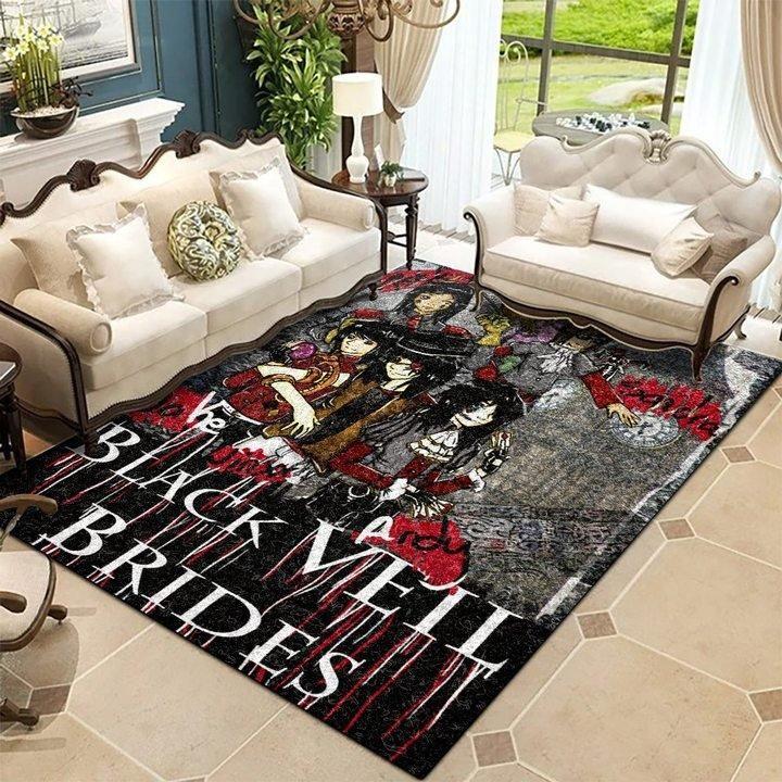 Black Veil Brides Band Rug -  Chussin | Home Decor Easily