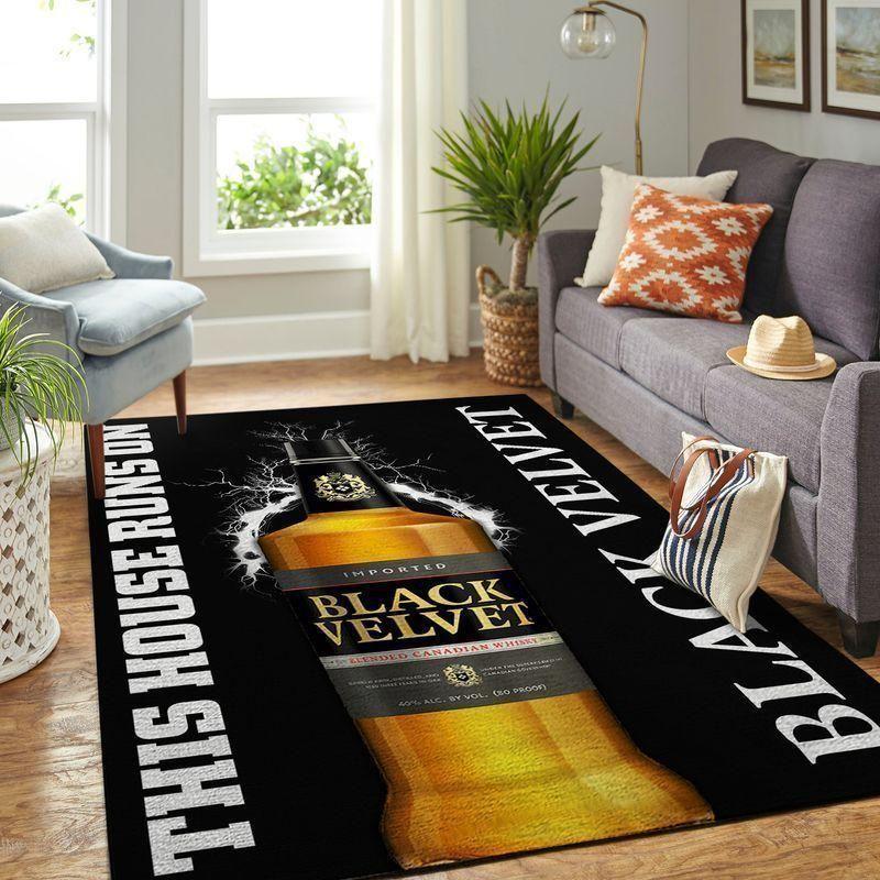 Black Velvet Area Rug This House Runs On Ofd 2003098 Area Chussin | Home Decor Easily