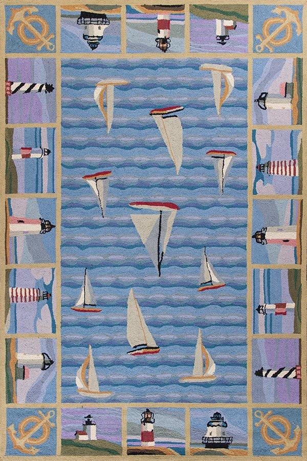 Blue Lighthouses Limited Edition Rug - Chussin | Home Decor Easily